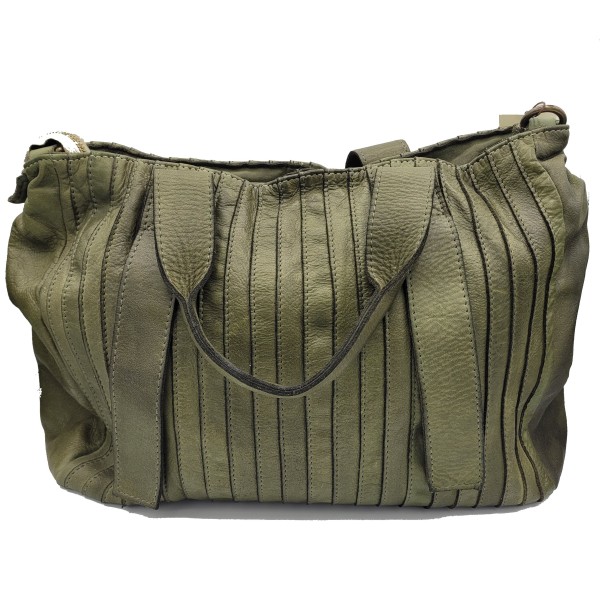 Large bag for woman in lamb leather