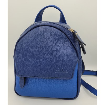 Zainetto da donna in pelle di vitello bicolor