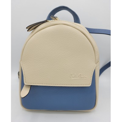 Zainetto da donna in pelle di vitello bicolor