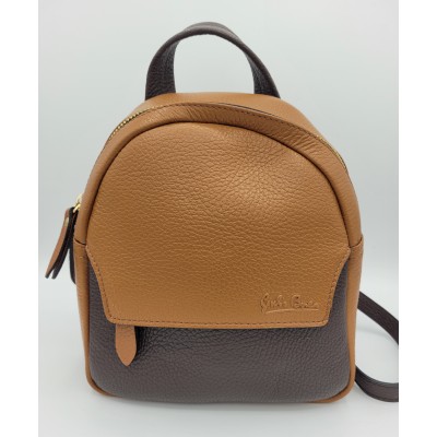 Zainetto da donna in pelle di vitello bicolor