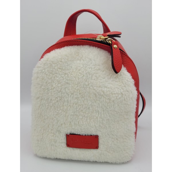 Zainetto da donna in pelle di vitello e montone