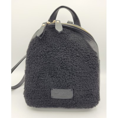 Zainetto da donna in pelle di vitello e montone