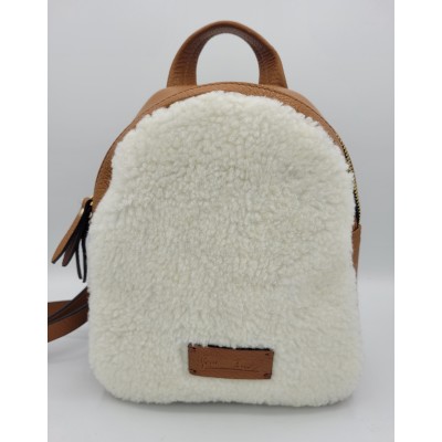 Zainetto da donna in pelle di vitello e montone