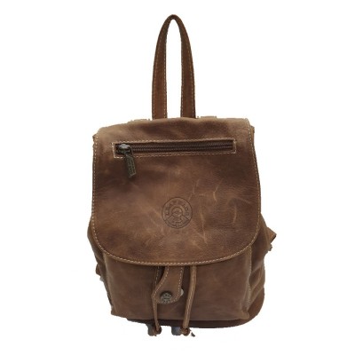 Zainetto sportivo in pelle invecchiata Leaf bags