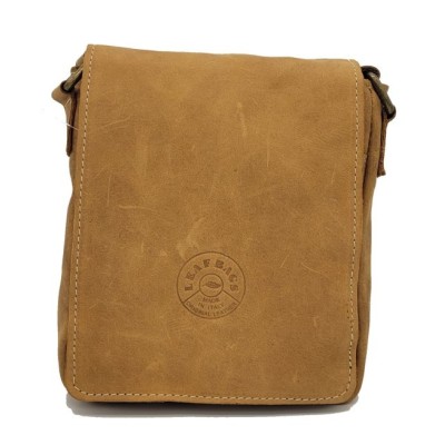 Borsa piccola unisex in pelle invecchiata/ramon con tracolla regolabile