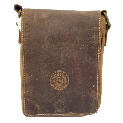 Borsa piccola unisex in pelle invecchiata/ramon con tracolla regolabile