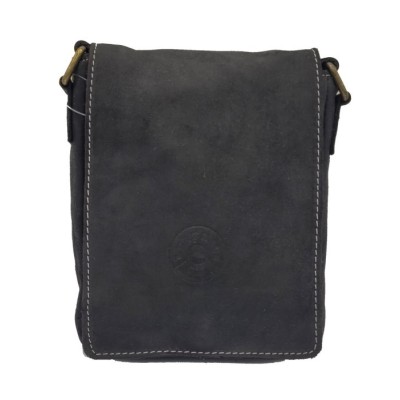 Borsa piccola unisex in pelle invecchiata/ramon con tracolla regolabile