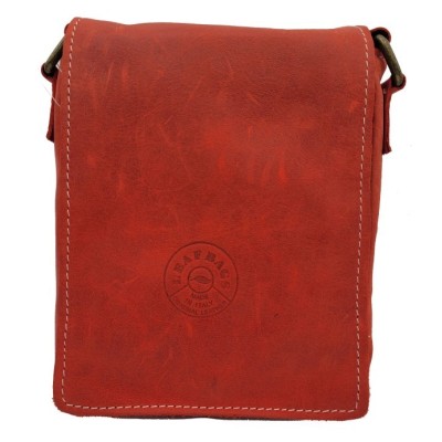 Borsa piccola unisex in pelle invecchiata/ramon con tracolla regolabile