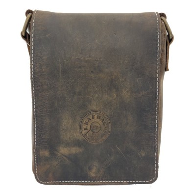 Borsa piccola unisex in pelle invecchiata/ramon con tracolla regolabile