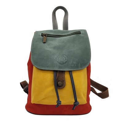 Zainetto sportivo in pelle invecchiata Leaf bags