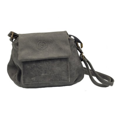 Small leather bag for woman in cow distressed leather