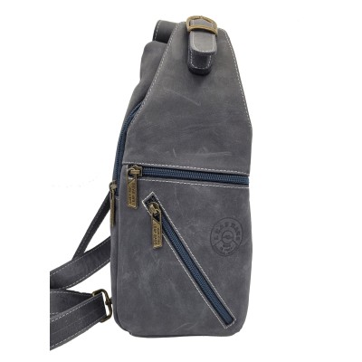 Chest bag in distressed/ramon leather