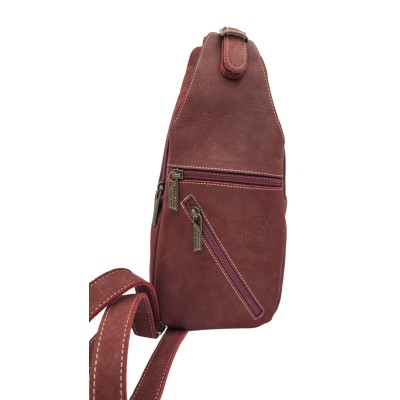 Chest bag in distressed/ramon leather