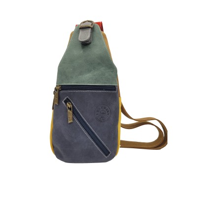 Chest bag in distressed/ramon leather