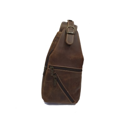 Chest bag in distressed/ramon leather